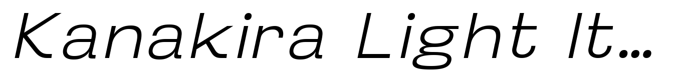 Kanakira Light Italic